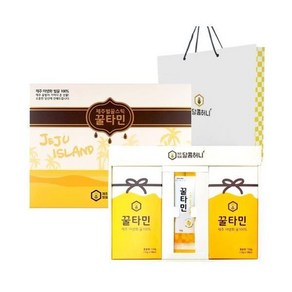 제주벌꿀달콤허니꿀타민 제주벌꿀 스틱 선물세트 8호 12g x 21p + 쇼핑백 1세트