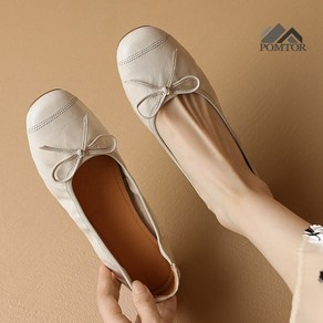 POMTOR여성 소프트 양가죽 구두 3.5cm 단화 하이 힐 3 colos