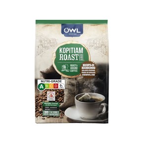 Owl 부엉이 커피 코피티암 코피 오 코송 - Kopitiam Roast & Gound Kopi O Kosong (10g X 20개입), 200g, 1개, 20개입