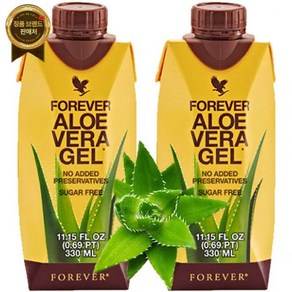 Forever Living Products 포에버 리빙 알로에 베라 젤® 미니(각각 330mL/11.15온스) 99.7% 순내엽 젤 방부제 무첨가. 글루텐 프리(2팩)