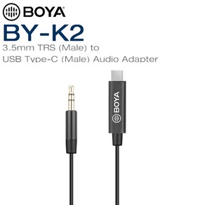 보야 BY-K2 3.5mm TRS USB C타입 변환 케이블, 1개