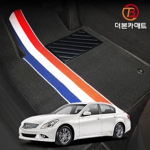 인피니티 G 확장형 디자인 코일매트 트랩매트 바닥 발판 깔판 발매트 G25 G35 G37, G 쿠페 (07.9~13.12), 1열만제작(운전석+조수석), 그레이(Gay)