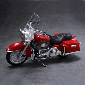 마이스토 1:18 할리데이비슨 오토바이 모터사이클 바이크모형 피규어 수집품, 1999 FLHR ROAD KING® RED, 1개