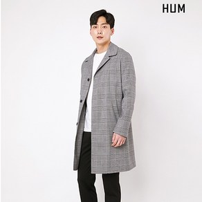 HUM 남 4버튼 체크 맥코트 FHOSCCV104M