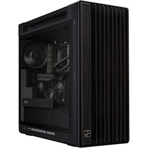 ASUS PoAt PA602 우드 에디션 - 강화 유리 패널 E-ATX 케이스 420mm 라디에이터 지원 1x 140mm 2x 200mm 사전 설치 팬 파워 잠금 래치 도구, 1개