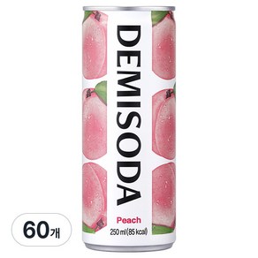 데미소다 피치 탄산음료, 250ml, 60개입