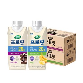 [본사직영] 셀렉스 프로핏 우유단백질 모카 초콜릿+ 바나나 250ml [2종], 36개