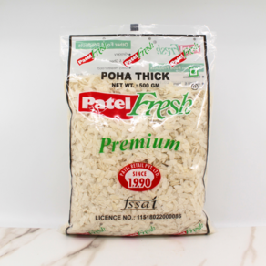 Indian Flattened Rice Poha Thick Patel Fesh 인도산 납작쌀 포하 두꺼운 파텔 후레쉬, 1개, 500g