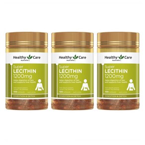 Healthy Cae Lecithin 헬스케어 레시틴 1200mg, 100정, 3개