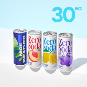 클룹 제로소다 탄산음료 4종 250ml 30개 맛 선택(포도 레몬 복숭아 청사과)