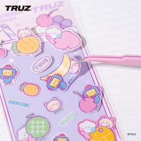 TRUZ 트루즈 TREASURE 트레저 미니니 모바일 데코 스티커 Ve 2 스마트폰 스티커 굿즈, 포도(gape), 1개