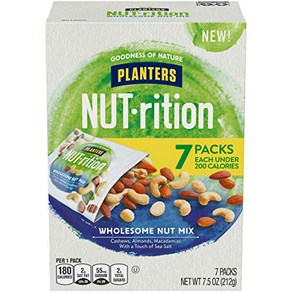 PLANTERS NUT-ition Wholesome Nut Mix 7.5 oz Box (Contains 7 Individual Pouches) - Cashews Almond, 1개