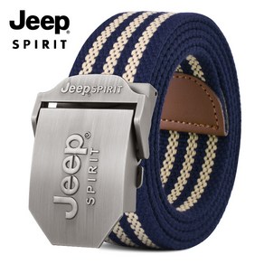 JEEP SPIRIT 지프 스피릿 남성 벨트 캐쥬얼 청바지 허리띠 스트라이프 자동 버클 캔버스 벨트 0498