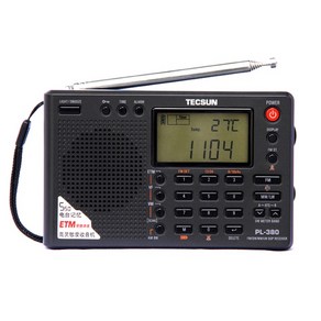 [RADIO]Tecsun PL-380 DSP PLL FM MW SW LW 디지털 스테레오 라디오 월드 밴드 수신기 휴대용 풀 소형, 01 Black