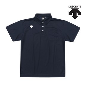 [데상트] [DESCENTE] DTM4601B 포켓자수로고 폴로반팔티셔츠_NAVY