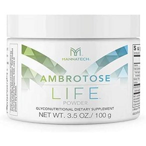 지원 보충제 Mannatech Ambotose Life (분말) 100g 세포 간 통신 및 건강한 방어 지원 마나폴 파우더 순수 100% 천연 알로에 베라 보충제 포함, 1개