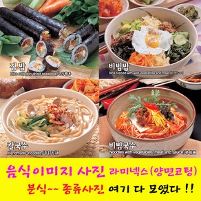 샵앤링크 음식사진 라미넥스 코팅 요리 김밥 분식류 떡볶이 국수 칼국수 냉면 음식이미지