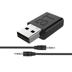 USB Bluetooth 호환 수신기 송신기 LED 표시등 24 (MBPS), 검은색