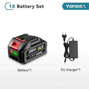 렌치 교체 공구 388VF 전동 배터리 7500mAh22500mAh 대용량 드릴 송풍기 Yofida 공구 충전식 이온 리튬 배터리, 5) 1X388VF1 Chage, 1개