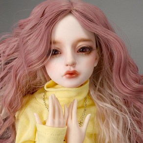 돌모아 구체관절인형 가발 SD 60cm 히든투톤 롱웨이브헤어 핑크 (8-9) AG Long Wave Wig (Pink), 1개