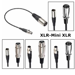 마이크선 미니 XLR 3 핀 수XLR 암 케이블 블랙페인트클린져 포켓 시네마 4k 카메라 오디오 라인 마이크, 01 0.5m