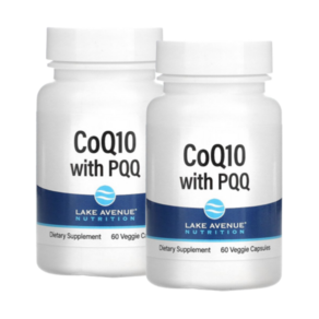 Lake Avenue 코큐텐 PQQ 60정 2팩 레이크 에비뉴 뉴트리션 Lake Avenue Nutition CoQ10 with PQQ 100 mg, 2개