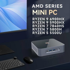 미니PC 라이젠 미니 PC AMD Ryzen 7 7735HS 7840HS 16GB LPDDR5 M.2 NVME SSD PICE4.0 WiFi6 BT5.0 C타입 USB4 4 4K