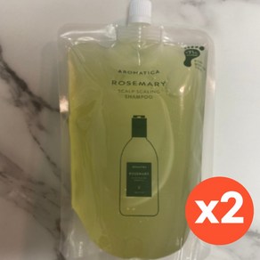[비건뷰티] 아로마티카 스칼프 스케일링 샴푸 리필 로즈마리, 500ml, 2개