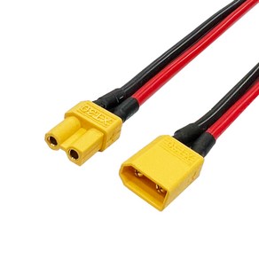 XT-30 커넥터 실리콘 케이블 (16AWG) 10cm 암 수, XT-30 케이블 숫, 1개, 단색