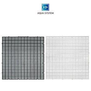 아쿠아시스템 조립가능한 다용도 루바망(대) 29.6x29.6, 블랙, 1개