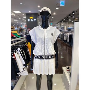 5F [신사] 파사디 골프 여성 24SS 라운드 로고시보리 조끼 화이트 P24MWV793X