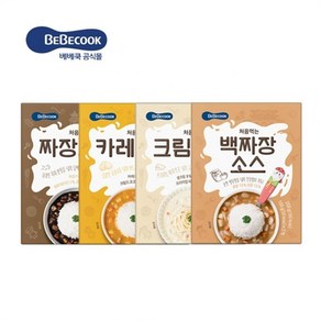 베베쿡 처음먹는 덮밥소스 짜장 카레 크림 백짜장 1개 택1, 100g, 2개