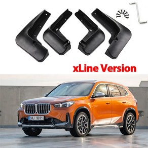 블랙 머드 플랩 BMW X1 IX1 U11 m35I M 스포츠 xLine 2022-2024 머드 플랩 스플래시 가드 머드 플랩 프론트 리어 머드 가드 펜더 4, 1개