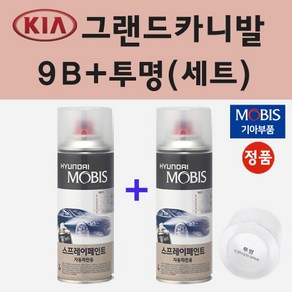 순정품 기아 그랜드카니발 9B 미드나이트블랙 스프레이 페인트 + 투명스프레이 200ml, 1개