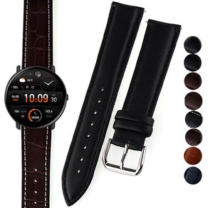 와피크 Y6 가죽스트랩 호환 레더시계밴드, 22mm, 04 GE04A22BR 레드브라운, 1개