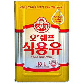 오뚜기 콩식용유 식용유18리터 식용유말통 대용량 업소용 콩기름 대두유