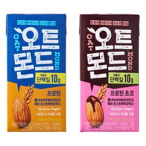 오트몬드 프로틴 오리지널 초코 택1 190ml 24팩 식사대용 단백질두유, 오트몬드 오리지널 190ml 24팩, 24개