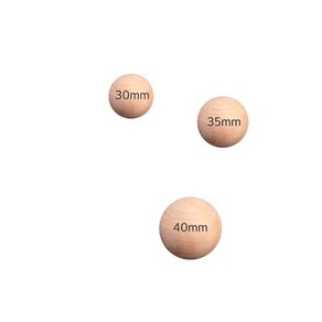 35mm우든볼 나무공 원목 구 원형볼 목재구슬, 1개, 3.5cm