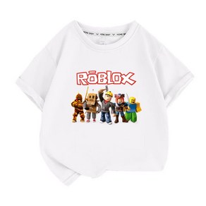 로블록스 반팔티 ROBLOX 라운드 반팔 티셔츠 프린트 남아 초등 유치원 상의 RST-07