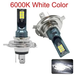 LED 고출력 120W 자동 자동차 헤드라이트 6000K 안개등 램프 전구 전조등 H7 H4 빔 키트, 1PCS 6000K White, 1개