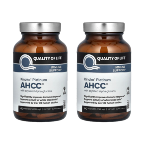 키노코 플래티넘 AHCC 면역지원 750mg 60캡슐, 60정, 2개