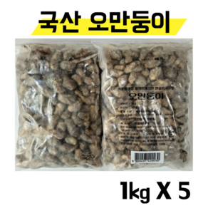 국내산 냉동 오만둥이 5KG 미더덕 (1KGX5팩), 5개