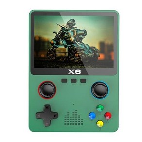 휴대용 게임기 2023 새로운 X6 35 인치 IPS 화면 플레이어 듀얼 조이스틱 11 시뮬레이터 GBA 비디오 콘솔