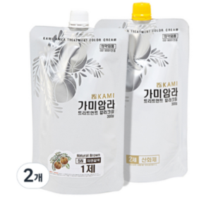 가미암라 트리트먼트 칼라크림 300g, 5N 자연갈색, 2개