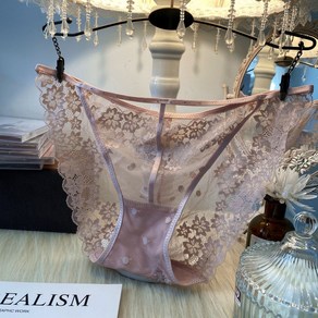 여성용 레이스 플라워레이스 삼각팬티 여성 끈 비즈 망사팬티Women's Underpants 뉴타임즈 X860R882