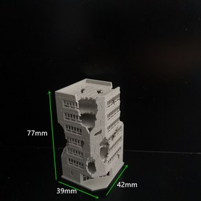 도시모형 전손 디오라마 파괴 조립 소품 데미지 빌딩, 1/300 pd7