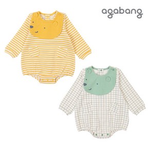 [아가방 ]던베베바디수트(턱받이)(GREEN YELLOW)_01P127901