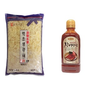 움트리 장어양념 고추장소스 590g 1개 + 토호식품 장어용 초절임 초생강채 1.3kg 1개 세트 /무료배송