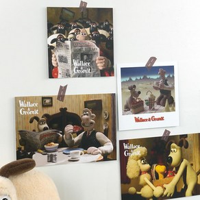 월레스 그로밋 포스트카드 엽서 세트 [정품 월레스와그로밋 윌레스 WALLACE GROMIT 귀여운 감성 일러스트 캐릭터 그림 편지지 소품 굿즈 인테리어 포스터]