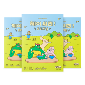 [3SET] 헤이씨리! 무설탕 프로틴 시리얼 단백질 식단 그래놀라 대용량 오리지널x오리지널x오리지널, 400g, 3개